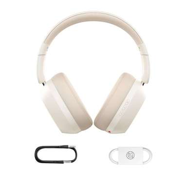 Baseus Bass 35 Max Headphone Bluetooth Deep Bass Noice Cancellation Stellar White