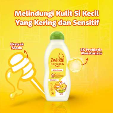 Zwitsal Baby Bath Hair and Body Milky Honey 100ml