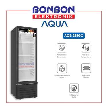 AQUA Showcase Display Cooler 258L AQB-261GO / AQB 261GO / 261GO 258 Liter