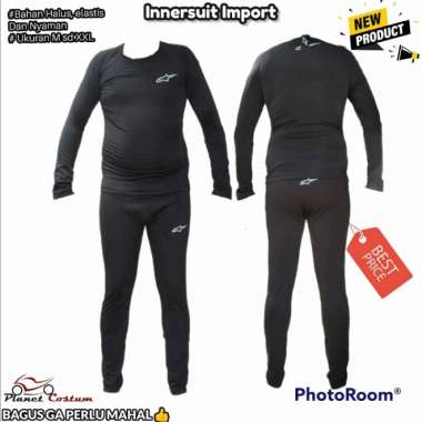 innersuit baju dalaman wearpack body protector balap import ALP Motor Hitam size xxxl