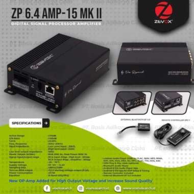 Processor zevox zp6.4amp15mkII - dsp zevox zp 6.4 amp 15 mk2 - zp 6.4