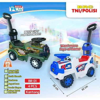 Mainan Mobil dorong anak SMJ Monster - mobil duduk smj anak harga terjangkau police/ TNI BR01