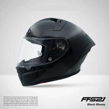 HELM RSV FFS21 BLACK GLOSSY SINGLE VISOR / HELM FULL FACE / HELM RSV M