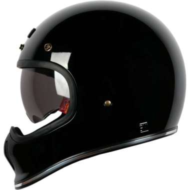 NJS FREEDOM SOLID - Helm Full Face XXL Black gloss