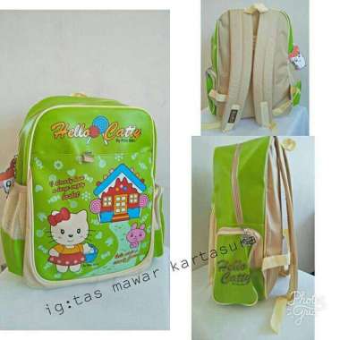 Tas sekolah anak TK SD kelas 1 Palo Alto Ori hijau