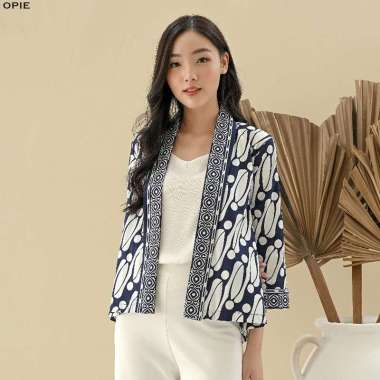 Evercloth Opie Blazer Batik Wanita Outer Batik Rompi Wanita Jaket SIZE XL