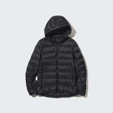 UNIQLO Jaket Parka Hoodie Winter Wanita Ultra Light Down Jacket Black XL