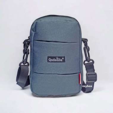 TAS SELEMPANG HP / TAS HP SELEMPANG / TAS HP PRIA WANITA - Hitam Grey