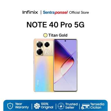 Handphone Infinix Note 40 Pro 5G NFC 8GB+256GB Titan Gold