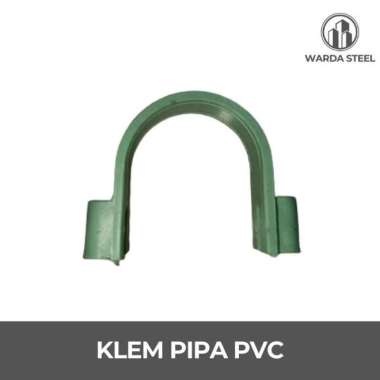 Klem Pipa PVC 4" Dengan Paku Beton / Tanpa Paku - Pipe Clamp Pipa Plastik Bracket 4 Inch Tanpa Paku