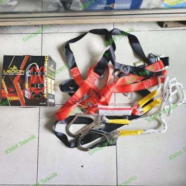 FULL BODY HARNESS ABSORBER LEGION DENGAN TALI DADA DOUBLE BIG HOOK