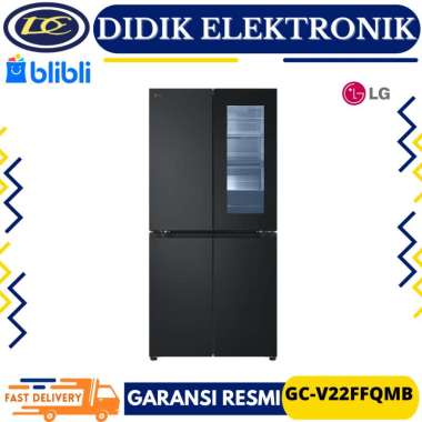 Kulkas LG GC-V22FFQMB 595L Kulkas Multidoor Inverter Linear w/ Instaview & ThinQ