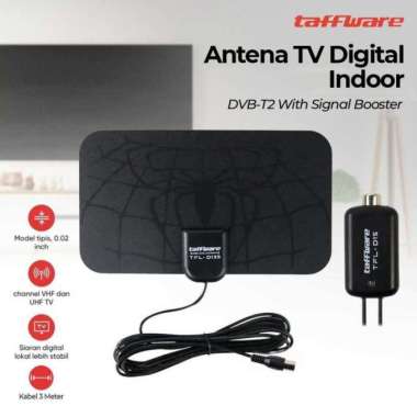 Taffware Antena TV Digital DVB-T2 with Signal Booster Amplifer TFL-D139