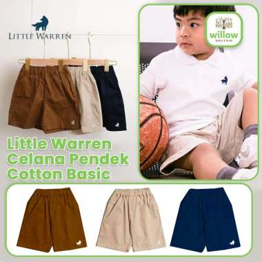 Celana Pendek Anak - Little Warren Celana Pendek Cotton Basic 7Y Beige