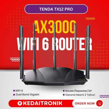 Tenda TX12 Pro AX3000 Dual Band Gigabit WiFi 6 Router Super Fast & Stable