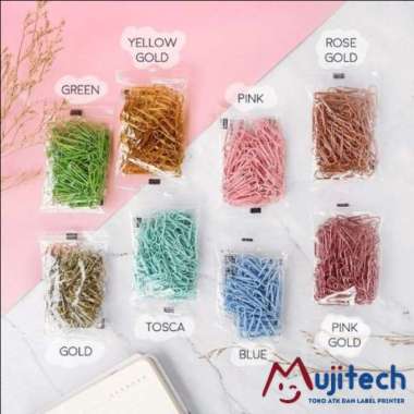 COLOR SPRINKLE PAPERCLIP PACK KLIP PENJEPIT KERTAS WARNA UNIK LUCU Tosca