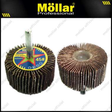 MOLLAR Amplas Flap Wheel 50x25x6 mm Grit 45 Mata Bor Gerinda Tuner Die Grinder