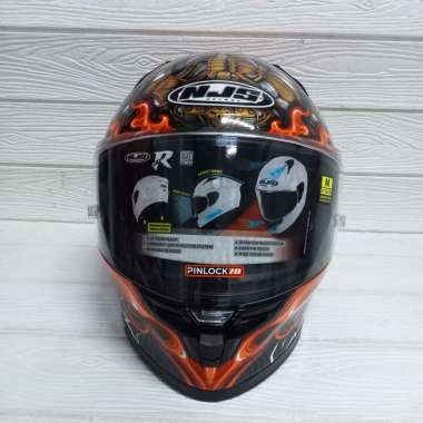 NJS ZX-1R VALOR Hitam Gloss/Doff - Helm Full Face XL BLACK GLOSY