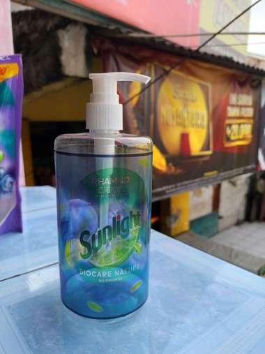 Sunlight Biocare Nature Free Botol Pump 500ml Sabun Cuci Piring untuk Lemak, Peralatan Bayi dan Buah