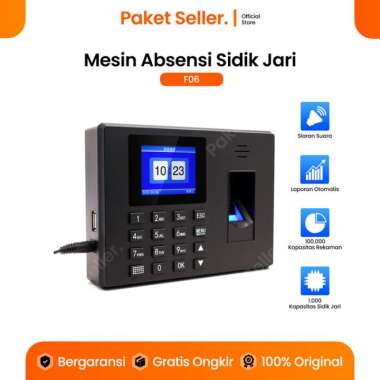 Mesin Absensi Sidik Jari & Wajah 1500 Sidik Jari 500 Wajah Deteksi Otomatis & Laporan Absen Sidik Ja