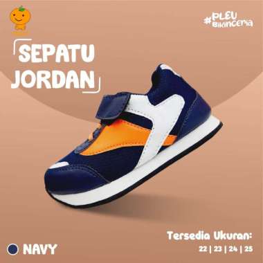 PLEU Sepatu Jordan | Sepatu Anak Laki Laki Size 22-25 25 Navy
