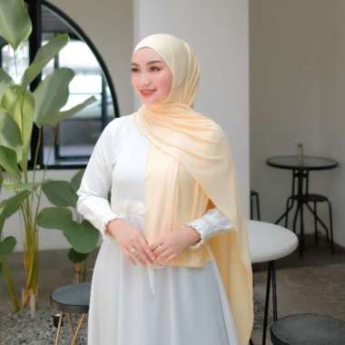 Pashmina Kaos Jersey Premium 50 Warna | Pasmina Kaos Flowy | Hijab Jilbab Cream