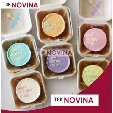 BOX BAGGASE BURGER KOREA CAKE / KOTAK KUE KOREA BENTO CAKE BURGER 6 INCH BAGGASE 10 PCS