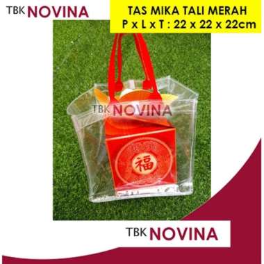 TAS MIKA BENING TALI BISBAN MERAH 22 X 22 X 22 TAS 26