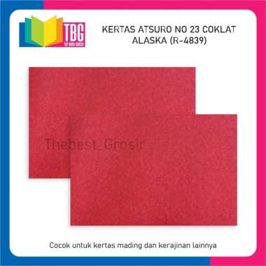 1 PCS KERTAS ATSURO ALASKA KERTAS WARNA-WARNI / KERTAS WARNA POLOS / KERTAS OMEGA COKLAT R-4839