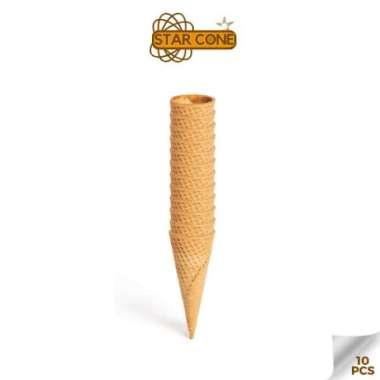 Star cone WAFFLE mini sugar cone es krim kerucut diameter 2,5-3cm tinggi 7-8cm 1 pack- isi10pcs