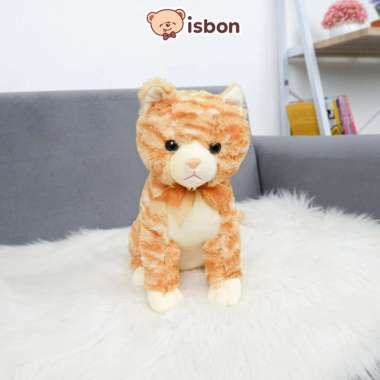 ISTANA BONEKA Kucing Bulu Sit Cat Mainan Anak Peliharaan Anggora Hadiah Spesial Cowok Cewek Bahan Le