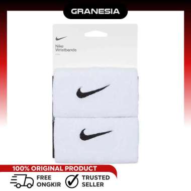 Nike Swoosh Doublewide Wristbands 2 Pk NN0005101|Gelang Tangan Olahraga