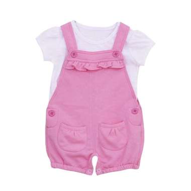TORIO Baby Pink Overall Set - Jumper Bayi - Jumper Anak Perempuan 12-18 bulan