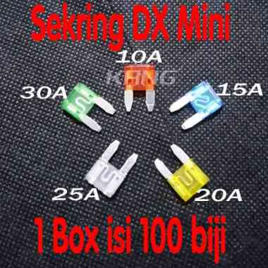 [100 pcs] Fuse Sikring Sekring Tancap Tusuk Mini MOBIL MOTOR 15A