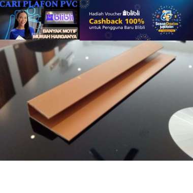list tutup pvc | lis U pvc | lis dinding pvc / Plafon Pvc COKLAT