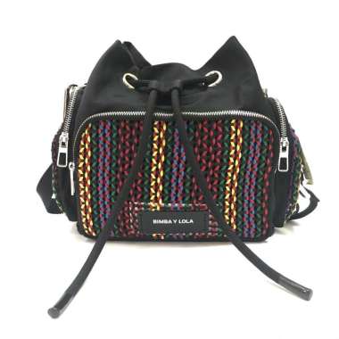 BIMBA Y Lola Bucket Bag in Woven Multicolor