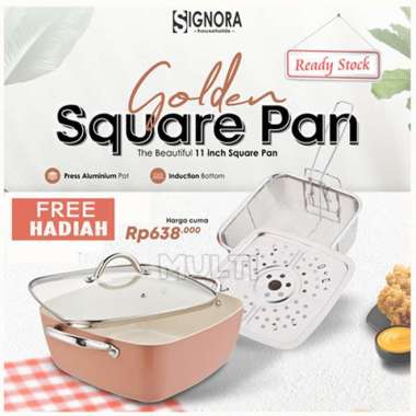 Panci Signora Golden Square Pan Signora Multifuntion / Golder Square Panci Signora