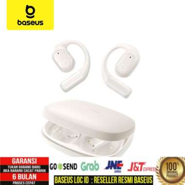 Baseus OWS Eli 10i Fit Open-Ear Earbuds Sport Earphone IP54 Waterproof TWS Bluetooth Putih