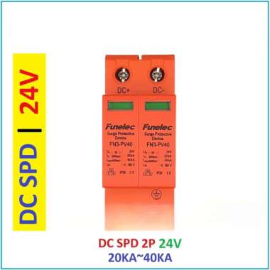 DC SPD 2P 24V 20-40KA Surge Arrester Surge Protect Device