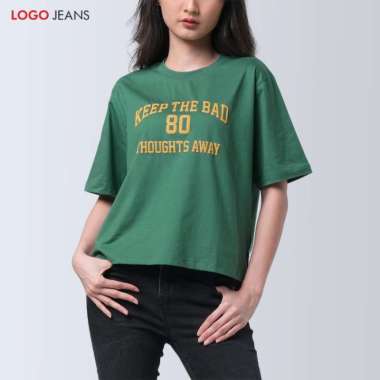 Logo Jeans T-Shirt Wanita Regular Jovanka Green 12807L4GN L