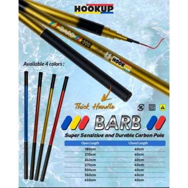 JORAN Tegek Hookup BARB (180 - 450) Joran Ruas Pendek 360