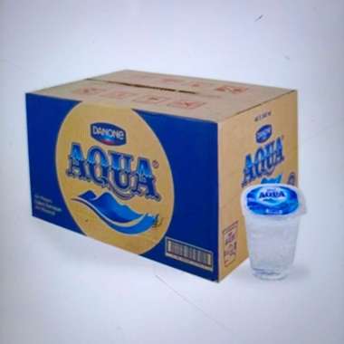 Aqua air mineral gelas 1 dus isi 48pcs