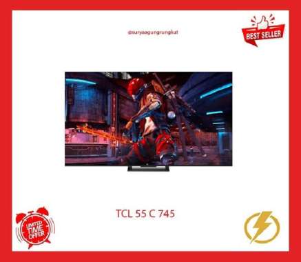 DIGITAL QLED TV TCL 55 INCH GOOGLE TV 55 C 745