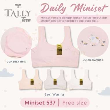 TALLY MINISET KATUN KAOS BH REMAJA BRA ABG FREE SIZE 6258