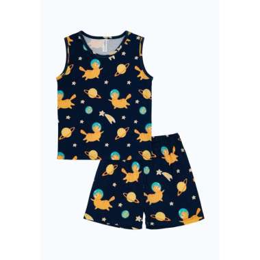Cocohanee Sleeveless Set 6-12 bulan Galaxy Cat