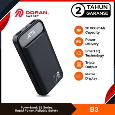 Power Bank JETE B3 20000mAh PD 22.5W Fast Charging Triple Output
