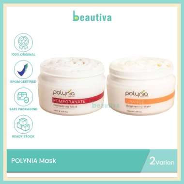 POLYNIA Mask 100ml | Orange Brightening Mask - Pomegranate Revitalizing Mask Pomegranate 100ml