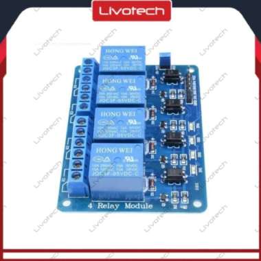 Module Relay 4 Channel 5V Optocoupler 250Vac 30Vdc DC-AC Modul 4Ch