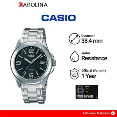 Jam Tangan Pria CASIO MTP-1215A-1A Black Dial Stainless Steel Band