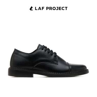 Sepatu Pantofel Polos Pria Casual Formal Modern Tali Kerja Kantor Aristone LAF Project 39 Black
